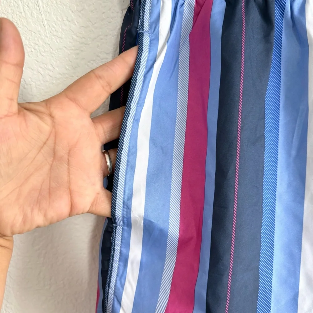 NWT Adidas Men’s Swim Trunks Shorts Blue Pink Stripe Mesh Lined Size 2XL - Picture 6 of 13